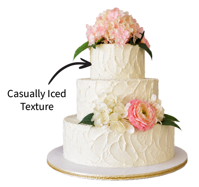 Image showing casually iced wedding cake texture