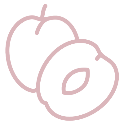 Icon showing apricot - Sweet Angel Cakes cake flavors, fillings, and icing
