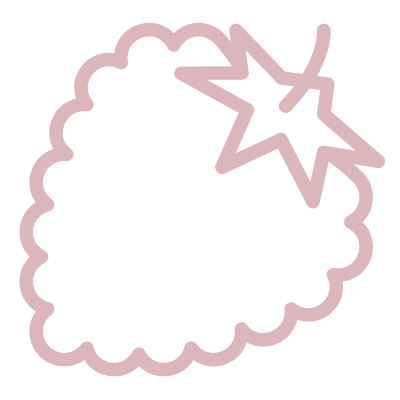 Icon showing raspberry - Sweet Angel Cakes cake flavors, fillings, and icing